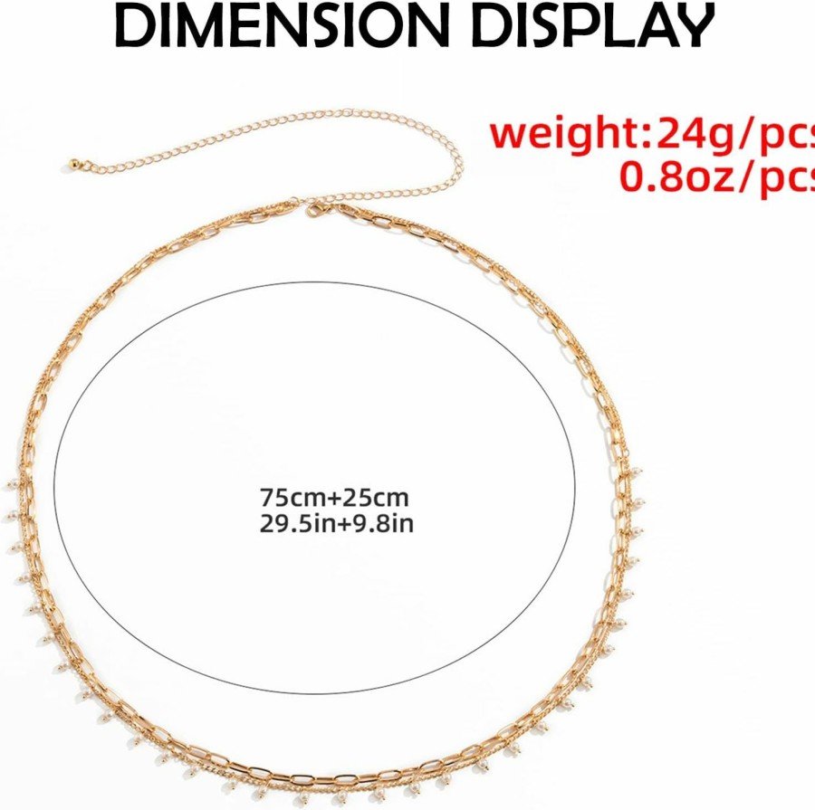 Body Chains | Lamtwbos Lamtwbos Body Chain Sexy Waist Chains For Women Girls Adjustable Summer Belly Chain Jewelry Beach Bikini Chain