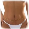 Body Chains | WFik Simple Multi-Layered Crystal Waist Chain For Women Bikini Sexy Metal Flat Belly Body Chains Simple Summer Beach Body Accessories Jewelry