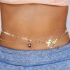 Body Chains | Zoestar Zoestar Gorgeous Crystal Waist Chains Bikini Heart Summer Beach Body Chain Jewelry For Women