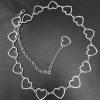 Body Chains | RFTWXHPN Heart Waist Chain Belt For Women Y2K Silver Body Chains For Women Girls Body Belly Chains For Dress Jeans Bikini Waist Chain Jewelry For Women Heart Waist Bikini Chains