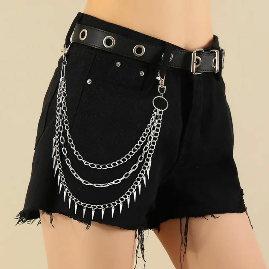 Body Chains | Liutufy Liutufy Layered Pant Chains - Stylish Denim Chains For Gothic Punk Fashion - Pocket Chains For Men And Women