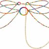 Body Chains | EVILD Evild Summer Waist Beaded Chain Colorful Beads Belly Chain Beach Rainbow Waist Chain Layered Waist Jewelry For Women And Girl