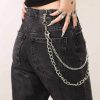 Body Chains | Auwoyss Auwoyss Hip Hop Pants Jean Chain Goth Punk Silver Trousers Chains Biker Heavy Thick Wallet Pocket Chains Silver Keychains Body Jewelry For Men And Women