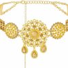 Body Chains | Navoky Navoky Gold Rhinestone Pendant Waist Chains Belts Crystal Water Drop Boho Belly Chain Belt Flower Prom Waist Charm Jewelry Accessories For Women And Girls