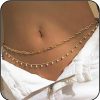 Body Chains | Yonamix Yonamix Boho Waist Chain Pearl Belly Chain Layered Body Chains Bikini Beach Body Jewelry Accessories For Women And Girls