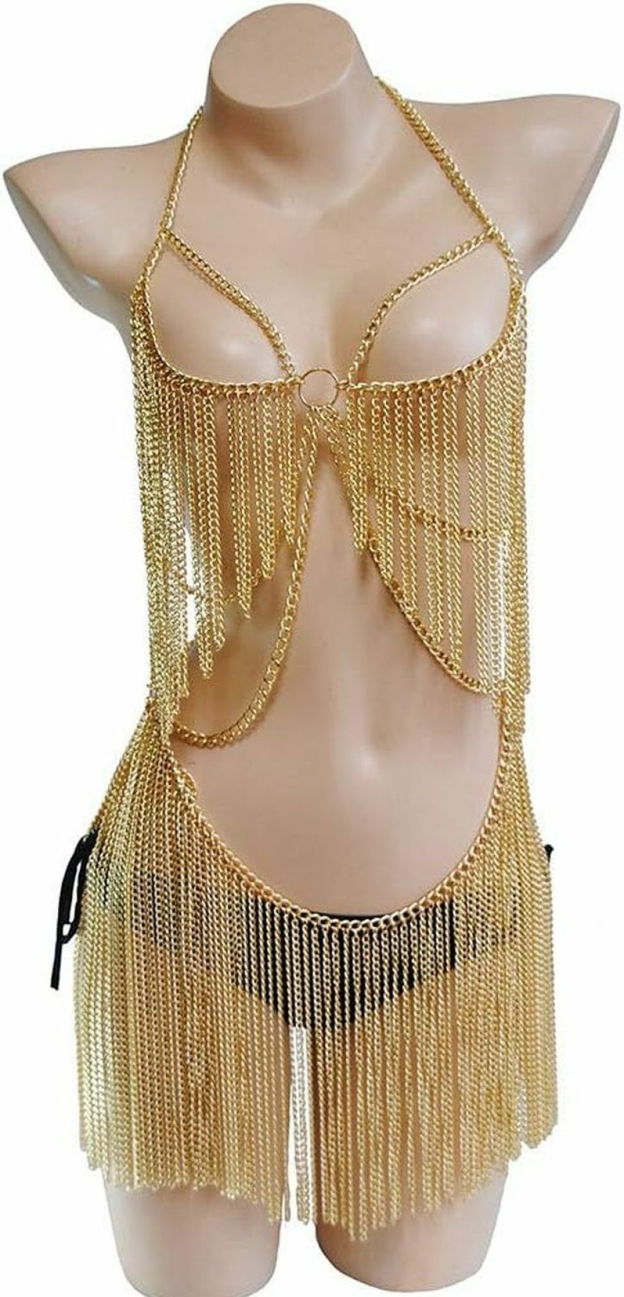 Body Chains | Yixin Yixin Women'S Metal Body Chain Set Indian Belly Chain Bohemian Jewelry Bikini Halloween Costume Party (Gold)