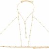 Body Chains | Generic Sequins Body Bra Chain Jewelry For Women And Girls Gold Layered Sexy Bikini Belly Waist Chain Accessories