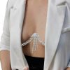 Body Chains | Riymusry Rhinestone Chest Bracket Chain Trendy Crystal Chest Bracket Bra Chain Sexy Bikini Bra Body Chain Jewelry For Women (Body Chain)