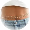 Body Chains | YANCHUN Rhinestone Layered Body Chain Gold Waist Chain Dainty Crystal Body Chains Belly Chains For The Waist Bikini Beach Summer Belly Necklace