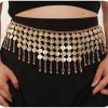 Body Chains | Jumwrit Jumwrit Punk Long Waist Chain Belt Boho Layered Coin Pendant Belly Link Chain Rave Chunky Statement Summer Beach Dress Body Chain Fashion Body Accessories For Women Girls