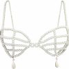 Body Chains | Eyraevor Women Pearl Beaded Bra Top Body Chain Sexy Pearl Body Jewelry Bikini Pearl Bralette Bratop For Festival Party Top