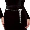 Body Chains | Wriidy Wriidy Pearl Belt White Women Wasit Chain Adjustable Plus Size Belly Chain Body Accessories For Dress