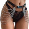 Body Chains | Brishow Brishow Punk Waist Chain Belt Leather Layered Belly Body Chains Party Body Jewelry Accessories For Women And Girls