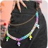 Body Chains | Zehope Zehope Layered Pant Chains Colorful Mushroom Jean Chain Hip Hop Wallet Chains For Women And Girls