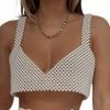 Body Chains | Aiosy Aiosy Pearls Body Chain Bra Women Beaded Tank Tops Vest Crop Top Sexy Sleeveless Cover Ups Chest Chains Handmade Rave Body Jewelry Festival Party