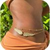 Body Chains | rgwtgkyh Gold Belly Chain For Women Layered Body Chain Wings Waist Chain Belt Sexy Bikini Adjustable Beads Belly Body Chain For Girls Fashion Beach Jewelry Gifts