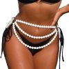 Body Chains | Asooll Asooll Pearl Waist Chain Belt Layered Belly Body Chains Bikini Belly Jewelry Fashion Beach Rave Party Club Waist Accessories Jewelry For Women And Girls