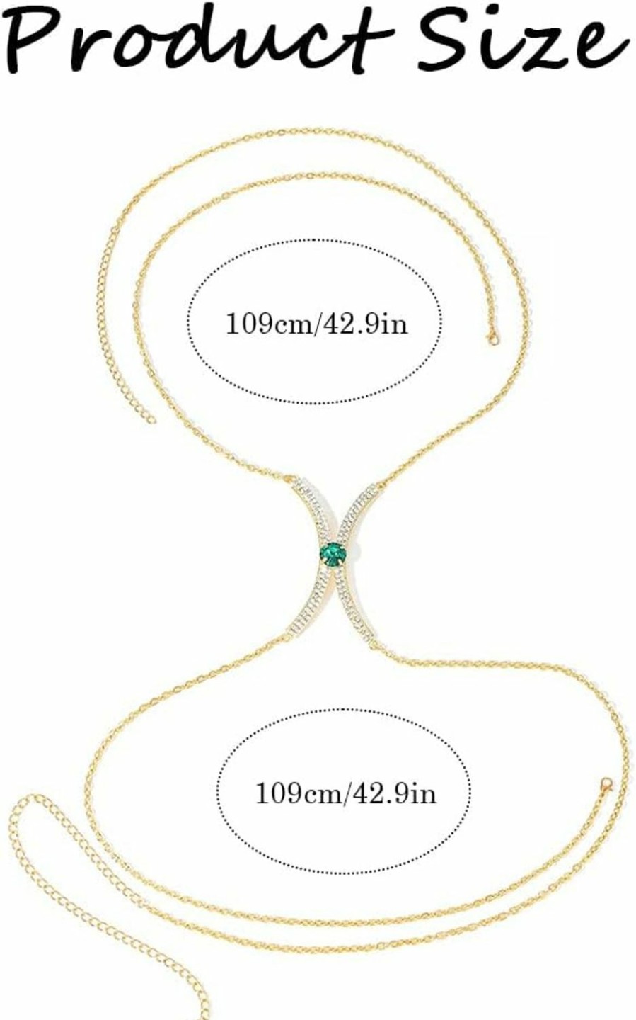 Body Chains | Asooll Asooll Crystal Body Chain Rhinestone Chest Chain Bikini Bra Jewelry Beach Club Prom Party Rave Body Accessories Jewelry For Women And Girls