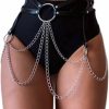 Body Chains | BODIY Bodiy Punk Waist Chain Belts Leather Gothic Layered Rave Belly Body Chains Jewelry For Women Sexy