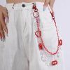 Body Chains | YERTTER Yertter Layered Acrylic Color Pants Chain Gothic Chunky Chain Jeans Chain Long Chain Pendant Heart Circle Ring Pocket Chain Hipster Chunky Thick Wallet Pocket Keychains Belt Waist Chain Women Men