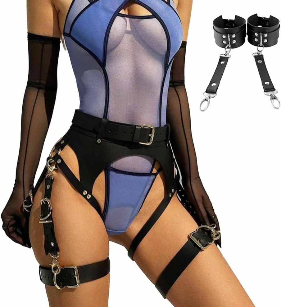 Body Chains | MEBCHAR Mebchar Leather Body Belt, Punk Body Harness Belt,Suspenders Lingerie Gothic Garter Belts Adjustable