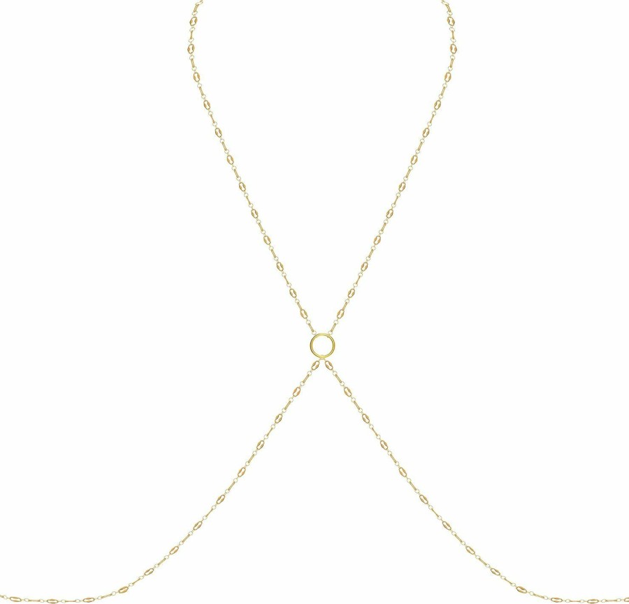 Body Chains | Zaner Sexy Body Chain 14K Gold Filled Chain Bra Gold Body Jewelry For Women And Girls