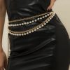 Body Chains | JWICOS Jwicos Faux Pearl Layered Waist Chain For Women And Girls Bohemian Long Tassel Waist Chain Belt Body Chain For Dress Party