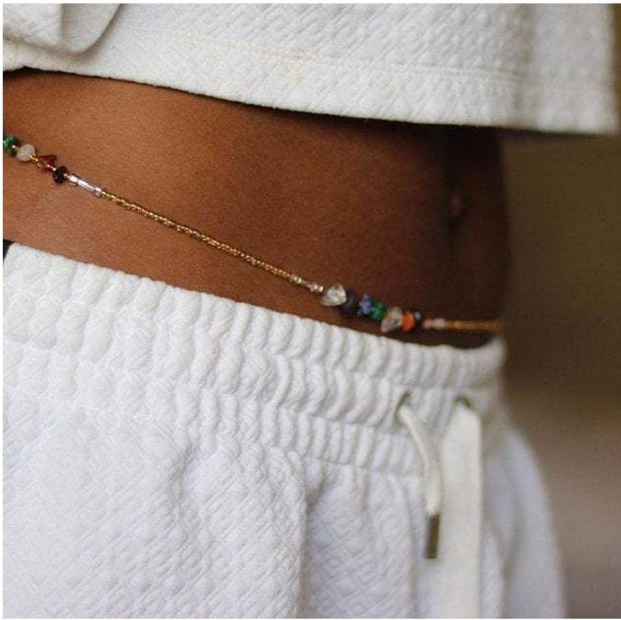 Body Chains | Cusmyre Waist Beads Jewelry Summer Beach Shell Bead Waist Chain Bikini Bead Belly Chains Body Jewelry, Bead Waist Chain For Summer Beach