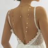 Body Chains | Kenjudess Kenjudess Bohemian Disc Tassel Backdrop Necklace Dainty Sexy Body Chain Bridal Wedding Backless Necklace For Women And Girls (Gold)