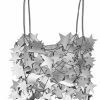 Body Chains | Aksod Aksod Women Sexy Star See Through Crop Top Shimmer Sequins Hollow Out Shirt Sleeveless Bikini Beach Club Cover Up Fashion Body Chain Jewelry Accessories For Women And Girls (Silver Top)